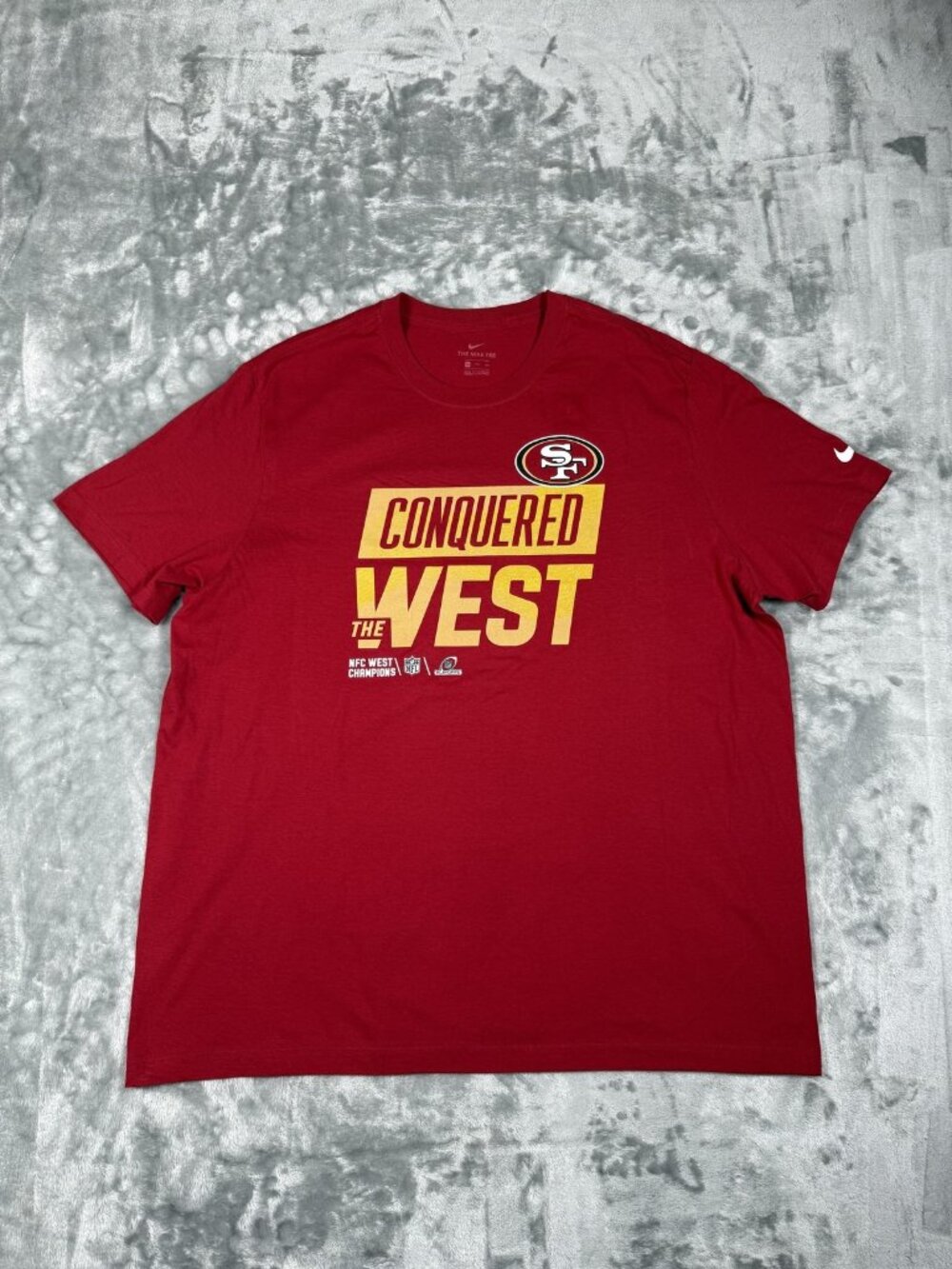New Nike San Francisco 49ers Shirt Mens 2XL Red NFL Football Conquered The West